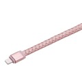 MOMAX Elite Link PRO skórzany kabel USB Lightning 8pin MFi - złoty róż