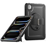 Czarne Pancerne Etui z Obrotowym Uchwytem do iPad Pro 11 2024