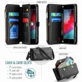 Czarne Etui Pokrowiec Portfel CASEME do iPhone SE / 8 / 7