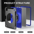 Czarno-niebieskie Pancerne Etui z Uchwytem i Paskiem do iPad Pro 11 2024