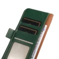 KHAZNEH Skórzane Etui Pokrowiec FRID do Samsung Galaxy S25 Ultra zielone