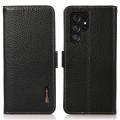 KHAZNEH Skórzane Etui Pokrowiec FRID do Samsung Galaxy S25 Ultra czarne