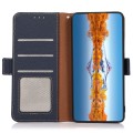 KHAZNEH Skórzane Etui Pokrowiec FRID do Samsung Galaxy S25 Ultra niebieskie