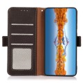 KHAZNEH Skórzane Etui Pokrowiec FRID do Samsung Galaxy S25 Ultra brązowe