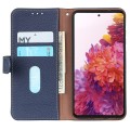 KHAZNEH Skórzane Etui Pokrowiec do Samsung Galaxy S25 Ultra niebieskie