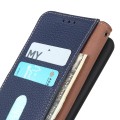 KHAZNEH Skórzane Etui Pokrowiec do Samsung Galaxy S25 Ultra niebieskie
