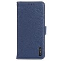 KHAZNEH Skórzane Etui Pokrowiec do Samsung Galaxy S25 Ultra niebieskie