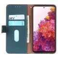 KHAZNEH Skórzane Etui Pokrowiec do Samsung Galaxy S25 Ultra zielone