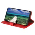 KHAZNEH Skórzane Etui Pokrowiec do Samsung Galaxy S25 Ultra czerwone