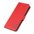 KHAZNEH Skórzane Etui Pokrowiec do Samsung Galaxy S25 Ultra czerwone