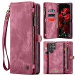 CASEME Etui Portfel do Samsung Galaxy S25 Ultra czerwony