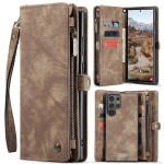 CASEME Etui Portfel do Samsung Galaxy S25 Ultra brązowy