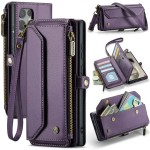CASEME Etui Portfel do Samsung Galaxy S25 Ultra fioletowe