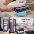 CASEME Etui Portfel do Samsung Galaxy S25 Ultra fioletowe