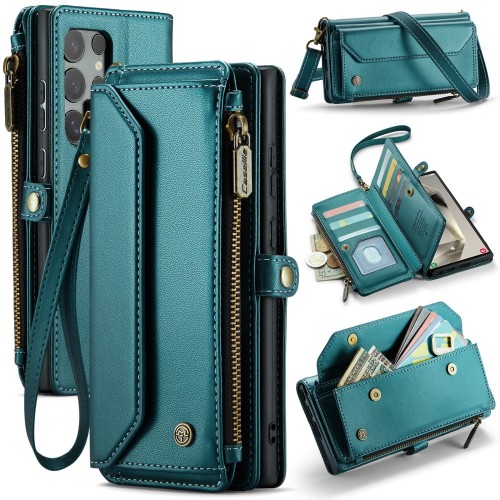 CASEME Etui Portfel do Samsung Galaxy S25 Ultra zielone