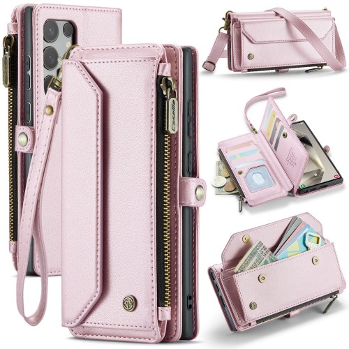 CASEME Etui Portfel do Samsung Galaxy S25 Ultra różowe