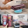 CASEME Etui Portfel do Samsung Galaxy S25 Ultra czerwone