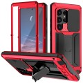 R-JUST Pancerne Etui Antywstrząsowe do Samsung Galaxy S25 Ultra czerwone