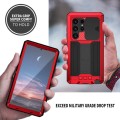 R-JUST Pancerne Etui Antywstrząsowe do Samsung Galaxy S25 Ultra czerwone