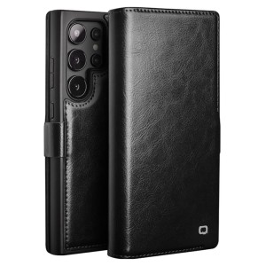 QIALINO Eleganckie Skórzane Etui do Samsung Galaxy S25 Ultra czarne