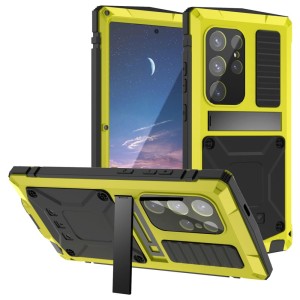 R-JUST Pancerne Etui Antywstrząsowe do Samsung Galaxy S25 Ultra żółte