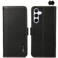 Skórzane Etui KHAZNEH z FRID do Samsung Galaxy A55 czarne