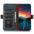 Skórzane Etui Pokrowiec do Samsung Galaxy S25 Ultra niebieskie