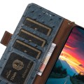 Skórzane Etui Pokrowiec do Samsung Galaxy S25 Ultra niebieskie