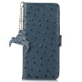 Skórzane Etui Pokrowiec do Samsung Galaxy S25 Ultra niebieskie