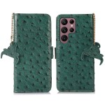 Skórzane Etui Pokrowiec do Samsung Galaxy S25 Ultra zielone