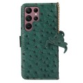 Skórzane Etui Pokrowiec do Samsung Galaxy S25 Ultra zielone