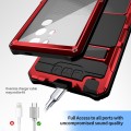 R-JUST Pancerne Etui Antywstrząsowe do Samsung Galaxy S25 Ultra czerwone
