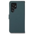 KHAZNEH Skórzane Etui do Samsung Galaxy S25 Ultra zielone