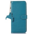 Skórzane Etui RFiD do Samsung Galaxy S25 Ultra niebieskie