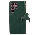 Skórzane Etui RFiD do Samsung Galaxy S25 Ultra zielone