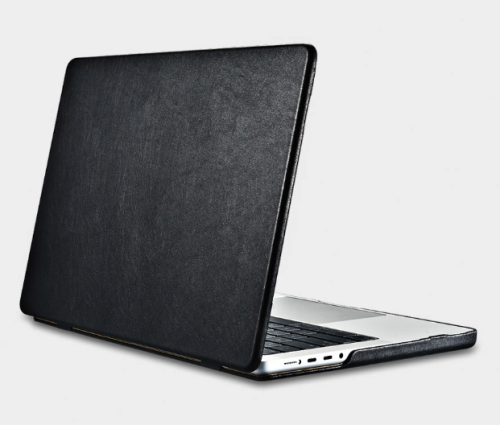 iCarer Skórzane Etui Obudowa do Macbook Pro 14 2021-2024 czarne