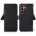 Skórzane Etui RFiD do Samsung Galaxy S25 Ultra czarne