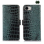 Zielone Eleganckie Skórzane Etui Pokrowiec do iPhone 16e