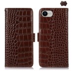 Brązowe Eleganckie Skórzane Etui Pokrowiec do iPhone 16e