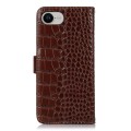 Brązowe Eleganckie Skórzane Etui Pokrowiec do iPhone 16e
