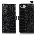 Czarne Eleganckie Skórzane Etui Pokrowiec do iPhone 16e