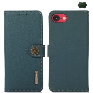 Skórzane Etui KHAZNEH z RFID do iPhone 16e zielone