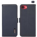 Skórzane Etui Pokrowiec KHAZNEH do iPhone 16e granatowe