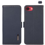 Skórzane Etui Pokrowiec KHAZNEH do iPhone 16e granatowe