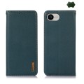 Skórzane Etui Pokrowiec KHAZNEH do iPhone 16e zielone
