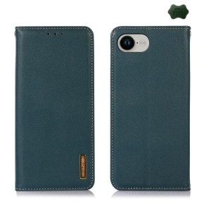 Skórzane Etui Pokrowiec KHAZNEH do iPhone 16e zielone