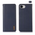 Skórzane Etui Pokrowiec KHAZNEH do iPhone 16e granatowe