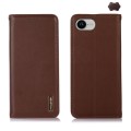 Skórzane Etui Pokrowiec KHAZNEH do iPhone 16e brązowe