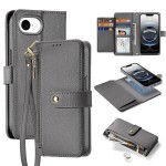 Eleganckie Etui Pokrowiec Portfel Dux Ducis do iPhone 16e szary