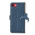 Skórzane Etui Pokrowiec z RFID do iPhone 16e niebieski